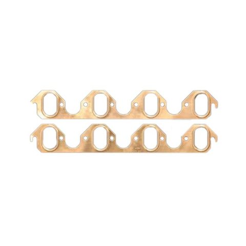 SCE Pro Copper Embossed Exhaust Gaskets 4035 Header and Manifold Gaskets, Embossed, Oval Port, Will Not Fit Cobra Jet or Super Cobra Jet Cylinder Heads, Ford, 429, 460, Pair