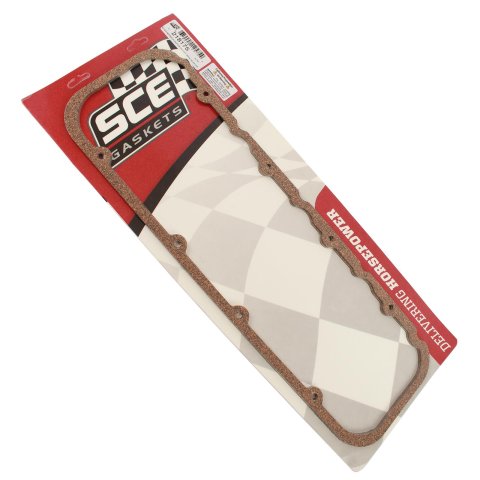 SCE AccuSeal Pro Valve Cover Gaskets 218175-10 Gaskets, Pro, Laminated High-Temperature Silicone/Cork, Dart Big Chief, Brodix Big Duke, Early Pontiac Stock Heads, 10 Pairs