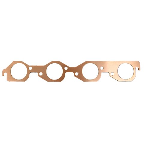 SCE Pro Copper Embossed Exhaust Gaskets E18186 Header and Manifold Gaskets, Embossed, Round Port, Chevrolet, Big Block, Pair