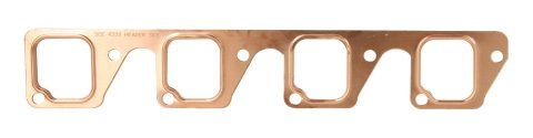 SCE Pro Copper Embossed Exhaust Gaskets 4352 Header and Manifold Gaskets, Embossed, Square Port, Fits 4-barrel Applications, Ford, 351C, Pair