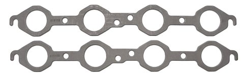SCE Graph-Form Premium Header Gaskets 419180 Exhaust Gaskets, and Exhaust Manifold, Premium, High-density/Hi-temp Graphite, Round Port, Chevrolet, 5.7L LS, Pair