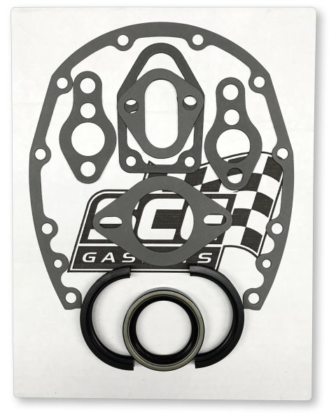SCE Short Block Base Sets 41155 Gaskets, Set, Chevy, Small Block, Gen I, Viton Rear Main Seal, One-Piece, Set
