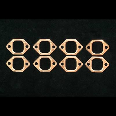 SCE Pro Copper Embossed Exhaust Gaskets 4012 Gaskets, Copper, Embossed, Cadillac, Set of 8