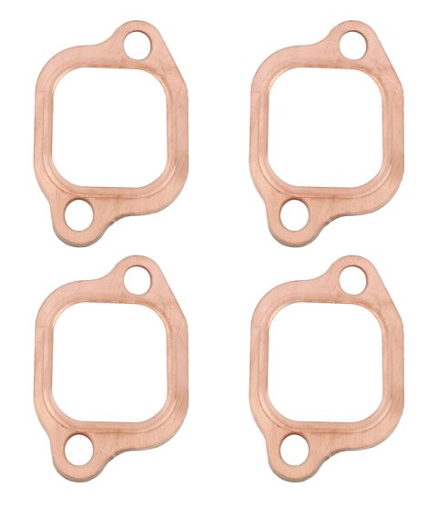 SCE Pro Copper Embossed Exhaust Gaskets 4223 Header and Manifold Gaskets, Embossed, Square Port, for Esslinger Heads, Ford, 2.3L, Each