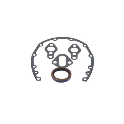 SCE Timing Cover Set Gaskets 11103 and Seal, Water Pump Gaskets, Fuel Pump Gasket, Rear Main Seal, Chevy, Small Block,