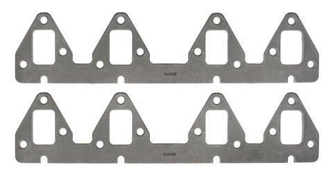 SCE Graph-Form Premium Header Gaskets 434080 and Exhaust Manifold Gaskets, Premium, High-density/Hi-temp Graphite, Rectangular Port, Ford, Big Block FE, Pair