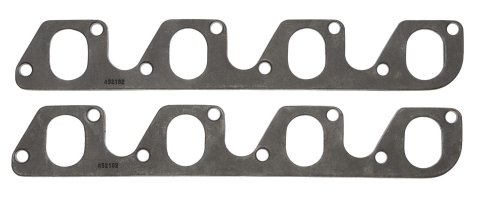 SCE Graph-Form Premium Header Gaskets 452182 and Exhaust Manifold Gaskets, Premium, High-density/Hi-temp Graphite, Rectangular Port, for 2-barrel Heads, Ford, 351C, Pair