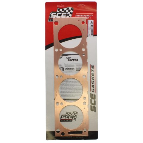 SCE Pro Copper Head Gaskets P341593L Gasket, Copper, 4.155 in. Bore, 0.093 in. Thickness, Ford, 352, 390, 428, Each