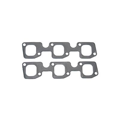 SCE AccuSeal Pro Exhaust Gaskets 272181 Header and Manifold Gaskets, Pro, Graphite/Steel, Square Port, for Buick Stage 2 V6 Engines, Buick, 3.8L, Pair