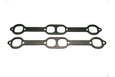 SCE Graph-Form Premium Header Gaskets 411189 and Exhaust Manifold Gaskets, Premium, High-density/Hi-temp Graphite, Square Port, Chevrolet, Small Block, Pair