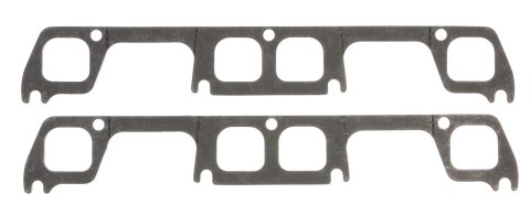 SCE Graph-Form Premium Header Gaskets 411183 and Exhaust Manifold Gaskets, Premium, High-density/Hi-temp Graphite, Brodix Raised Spread/D-port, Chevrolet, Small Block, Pair