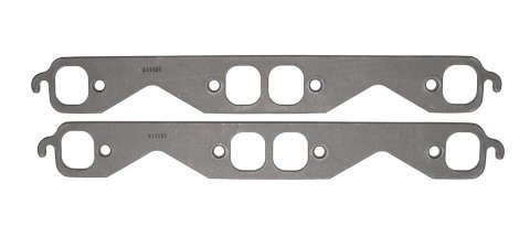SCE Graph-Form Premium Header Gaskets 411181 and Exhaust Manifold Gaskets, Gaskets, High-density/Hi-temp Graphite, Round Port, Chevrolet, Small Block, Pair