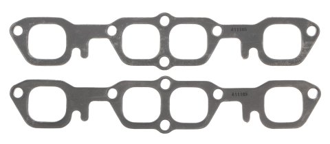 SCE Graph-Form Premium Header Gaskets 411185 and Exhaust Manifold Gaskets, Premium, High-density/Hi-temp Graphite, SB2 Port, Chevrolet, 350, 400, Pair