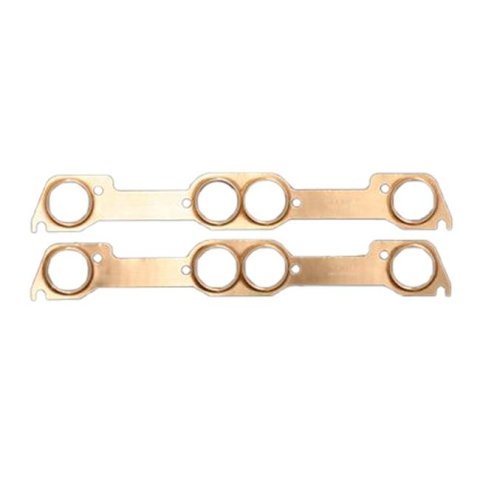 SCE Pro Copper Embossed Exhaust Gaskets 4028 Gaskets, Header, Copper, Stock Port, Pontiac, V8, Pair