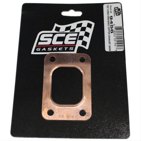 SCE Pro Copper Turbo Flange Gaskets 9456 Gasket, Copper, T2 Turbocharger Inlet, 0.043 in. Thick, Each