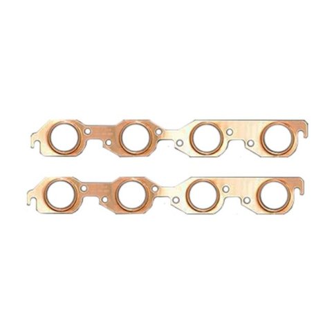 SCE Pro Copper Embossed Exhaust Gaskets 4013 Gaskets, Header, Copper, Round Port, Chevy, Big Block, Pair