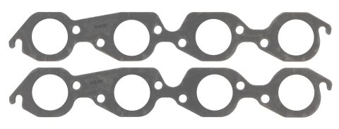 SCE Graph-Form Premium Header Gaskets 413181 and Exhaust Manifold Gaskets, Premium, High-density/Hi-temp Graphite, Round Port, Chevrolet, Big Block, Pair