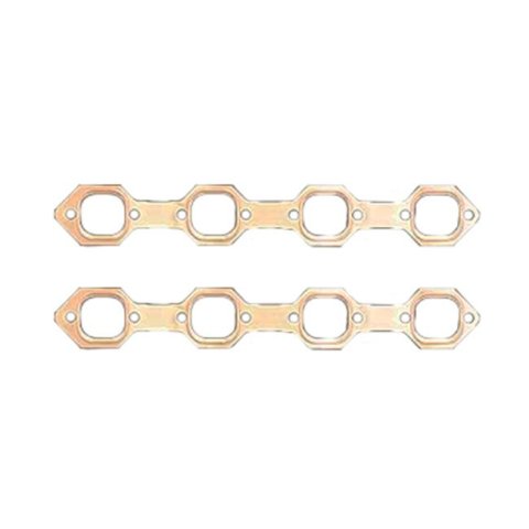 SCE Pro Copper Embossed Exhaust Gaskets 4636 Gaskets, Copper, Embossed, Ford, Small Block, Pair