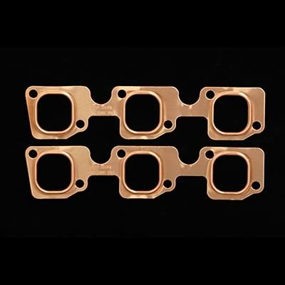 SCE Pro Copper Embossed Exhaust Gaskets 4572 Header and Manifold Gaskets, Embossed, Square Port, for Buick Stage 2 V6 Engines, Buick, 3.8L, 4.1L, Pair