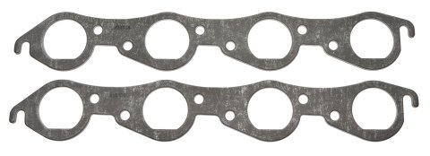 SCE Graph-Form Premium Header Gaskets 435184 and Exhaust Manifold Gaskets, Premium, High-density/Hi-temp Graphite, Round Port, for A460 and Trick Flow® Heads, Ford, 460, Pair