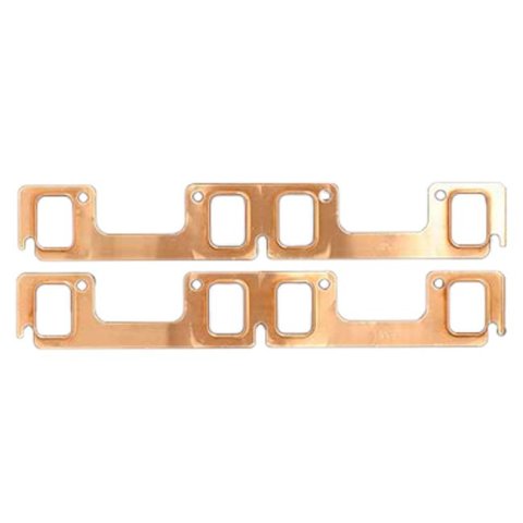 SCE Pro Copper Embossed Exhaust Gaskets 4071 Header and Manifold Gaskets, Embossed, Rectangular Port, Buick, 455, Pair