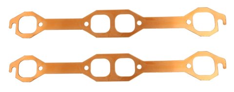 SCE Pro Copper Annealed Exhaust Gaskets E11986 Gaskets, Annealed, 18 Degree Port, Chevy, Small Block, Pair