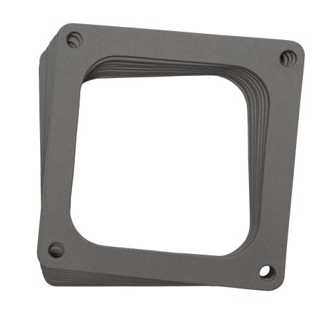 SCE Carburetor Base Gaskets 3583 Mounting Gaskets, Composite, 4-Barrel, Holley 4500 Series Dominator, Open Center, Set of 10
