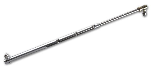 Lokar Adjustable Level Self-Locking Hood Prop 0401014 Rod, Universal, 3-Position, Polished Aluminum, Stainless Steel, Each