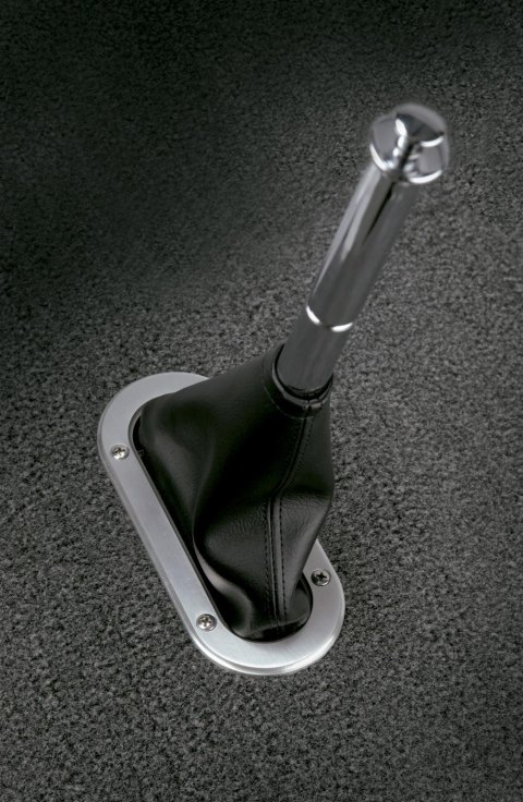 Lokar Parking Brake Handle Boots 70-BHBT Hand Boot, Emergency Brake, Transmission Mount, Black Boot, Aluminum Trim Ring, Each