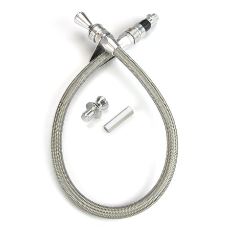 Lokar Anchor-Tight Locking Transmission Dipsticks 1211144 Dipstick, Locking, Braided Stainless/Natural, Firewall Mount, TH350, TH400, Each