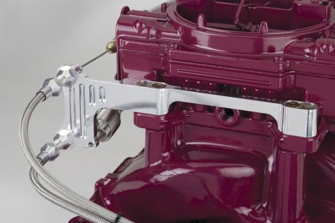 Lokar Throttle Cable Brackets TCB-40DQ Bracket, Intake Manifold Mount, Billet Aluminum, Edelbrock, Performer, Performer AVS, Each