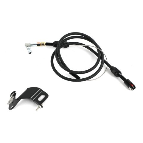 Lokar Midnight Series Duo-Pak Throttle Cables XDP-1000HT36 Cable, Series, Black Braided Stainless, Black Fittings, 36 in. Long, Carbureted, Universal, Kit
