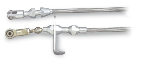 Lokar Hi-Tech Blower Drive Throttle Cables TC-1000BLD Cable, Braided Stainless, Natural Fittings, 24 in. Long, Supercharger, Each