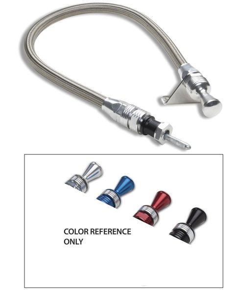 Lokar Anchor-Tight Locking Transmission Dipsticks 1213134 Dipstick, Locking, Braided Stainless/Natural, Natural Finish Handle, Bellhousing Mount, TH400