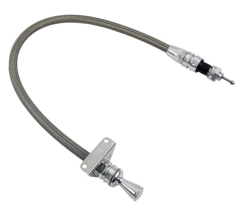 Lokar Anchor-Tight Locking Transmission Dipsticks 1210144 Dipstick, Locking, Braided Stainless Steel/Natural, Natural Handle, Firewall Mount, Powerglide