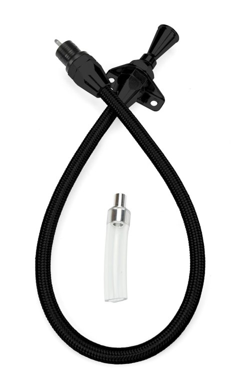 Lokar Midnight Series Flexible Braided Stainless Transmission Dipsticks XTD-3727FM Dipstick, Black, Steel, Firewall Mount, Chrysler, Torqueflite 727, Each