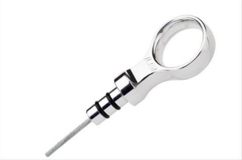 Lokar Direct Mount Engine Dipsticks ED-5000LS1 Oil Dipstick, Mount, Passenger Side Block Entry, Billet Aluminum, Brite Anodized, Chevy, Small Block, LS, Each