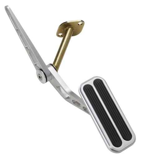 Lokar Billet Gas Pedal Assemblies for 1964-1967 CHEVELLE - BAG-6129 Throttle Assembly, Aluminum/Rubber, Brushed, Firewall Mount, Chevy, Each