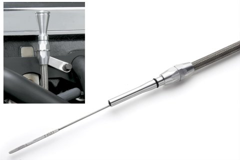 Lokar Flexible and Machined Engine Dipsticks ED-5014 Oil Dipstick, Flexible, Driver Side Block Entry, Billet Aluminum, Brite Anodized, Ford, Modular V8, 4.6L, Each