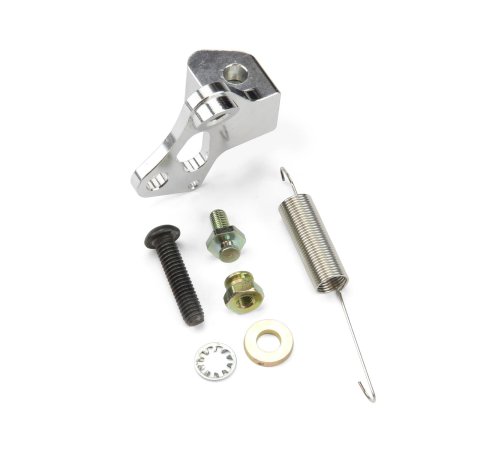 Lokar Throttle Cable Brackets TCB-40PF4L and Kickdown Bracket, Body Mount, Aluminum, Brite Anodized, for Edelbrock Pro-Flo 4, Late Model 4150 Body, Each