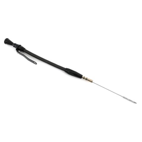 Lokar Midnight Series Flexible Engine Dipsticks XED-5004 Oil Dipstick, Flexible, Driver Side Block Entry, Billet Aluminum, Black Anodized, Ford, Small Block, 302, Each