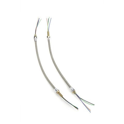 Lokar Headlight Wiring Harnesses HL-1900 Covers, Headlights, Braided Stainless Steel, 4-Wire, Pair