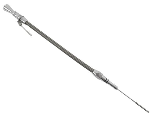 Lokar Anchor-Tight Locking Flexible Engine Dipsticks 1220024 Oil Dipstick, Flexible, Oil Pan Entry, Billet Aluminum, Brite Anodized, Chevy, Big Block, Each