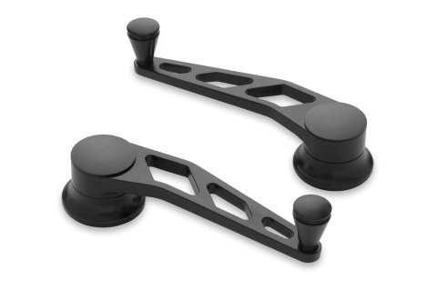 Lokar Midnight Series Billet Window Cranks XIDH-2014 Crank Handle, Aluminum, Black, Pair