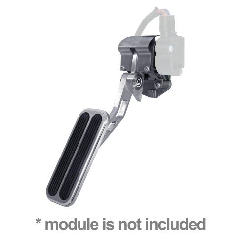 Lokar Drive-by-Wire Electronic Throttle Control Pedal Assemblies DBW-6012 Pedal, Aluminum/Rubber, Brushed, Firewall Mount, Drive By Wire, Universal, Each