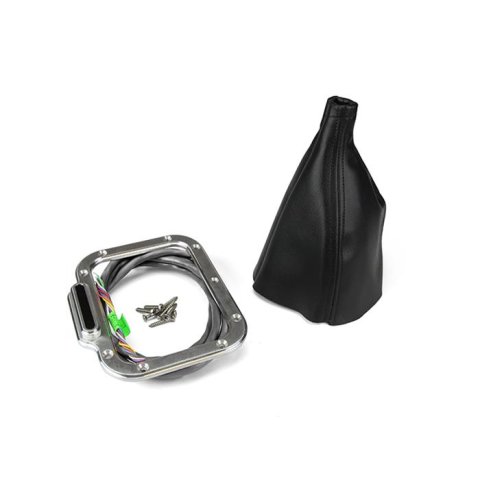 Lokar LED Shifter Boot Indicators CINB-1764 Shift Indicator, Vertical LED, Brushed Billet Aluminum, Black Boot, No Sensor Kit, Ford, GM, Mopar, Each