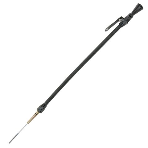 Lokar Midnight Series Flexible Engine Dipsticks XED-5020 Oil Dipstick, Flexible, Passenger Side Block Entry, Billet Aluminum, Black Anodized, Chevy, Small Block, LS, Car, Each