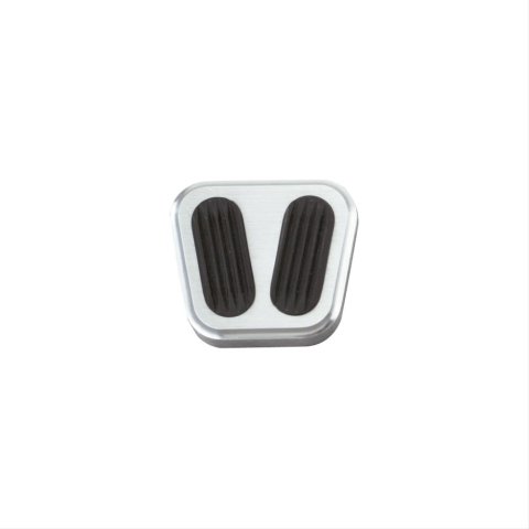 Lokar Pedal Pads for 1967-1969 CAMARO, FIREBIRD - BAG-6099 Pad, Emergency Brake, Aluminum, Silver/Black, Manual, Automatic Transmission, Chevy, Pontiac, Each
