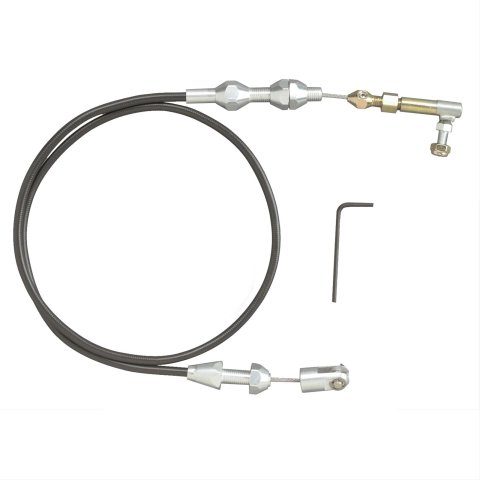 Lokar Hi-Tech Throttle Cables TC-1000U Cable, Black Vinyl, Natural Fittings, 24 in. Long, Carbureted, Universal, Each