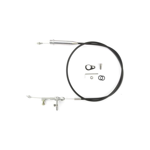 Lokar Hi-Tech Kickdown Kits KD-2700U Automatic Transmission Cable, Hi-Tech, Black Vinyl, Natural Aluminum Fittings, GM, 700R4, Kit